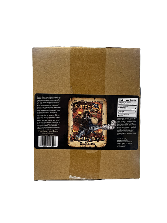 Kappy's Gold Flaming Fury Mustard Hot Sauce- 1 Case Of 12 Jars