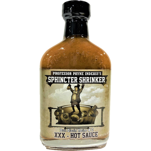 Professor Payne Indeass's Sphincter Shrinker Hot Sauce - 12 per case